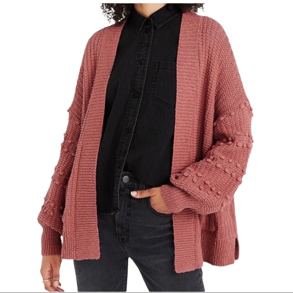 Madewell Sweaters - Madewell | Bobble Cardigan Pom Pom Sweater Size Medium